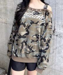 INGNI | ハトメオフショルロゴスウェットトップス(スウェット)