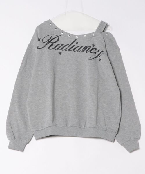 INGNI（イング）の「ハトメオフショルロゴスウェットトップス（スウェット・レディース・グレー/ブラック/カモフラージュ・M）」の4枚目の写真