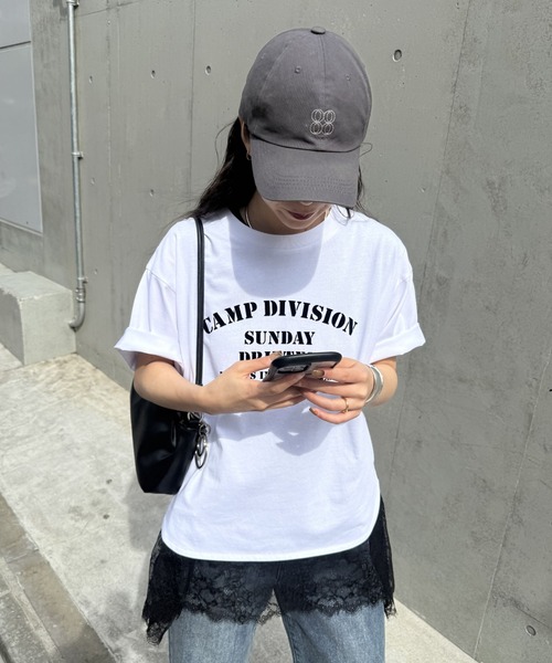 COLONY 2139(コロニートゥーワンスリーナイン)の「camp divisionTシャツ(Tシャツ/カットソー・レディース・ホワイト/オレンジ/ネイビー/ミント/ブラック・FREE)」の8枚目の写真