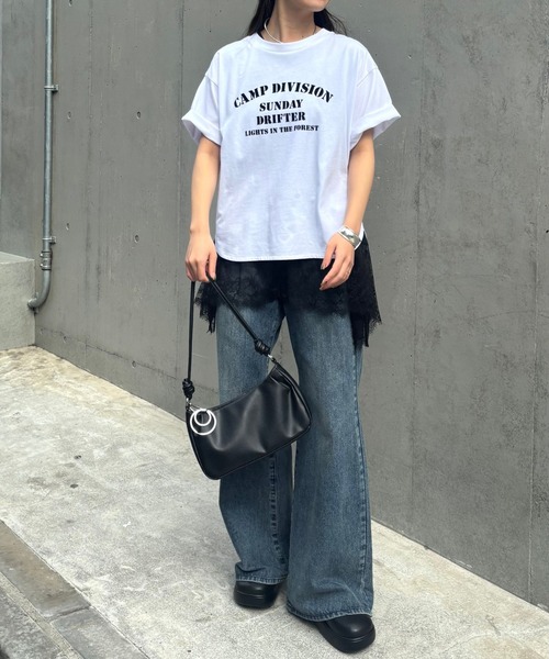 COLONY 2139(コロニートゥーワンスリーナイン)の「camp divisionTシャツ(Tシャツ/カットソー・レディース・ホワイト/オレンジ/ネイビー/ミント/ブラック・FREE)」の11枚目の写真