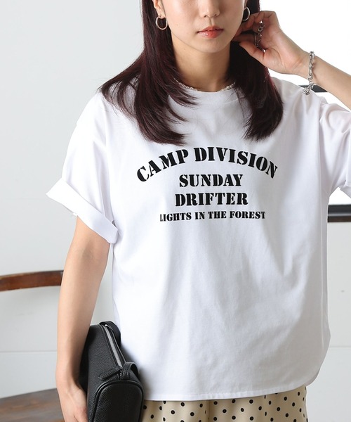 COLONY 2139(コロニートゥーワンスリーナイン)の「camp divisionTシャツ(Tシャツ/カットソー・レディース・ホワイト/オレンジ/ネイビー/ミント/ブラック・FREE)」の12枚目の写真