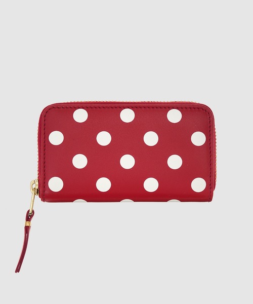 Wallet COMME des GARCONS（ウォレットコム デギャルソン）の「【DOTS PRINTED】LARGE COIN CASE（コインケース・メンズ・ブラック/レッド・ONE SIZE）」の2枚目の写真