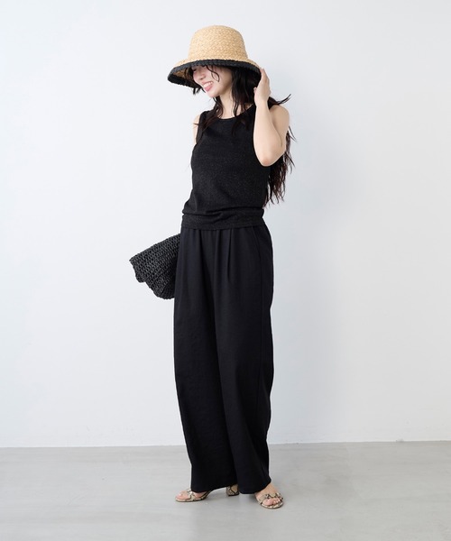 MICA&DEAL(マイカ&ディール)の「リネンライクイージーパンツ(その他パンツ・レディース・ライトベージュ/ブラック/ベージュ・FREE)」の22枚目の写真
