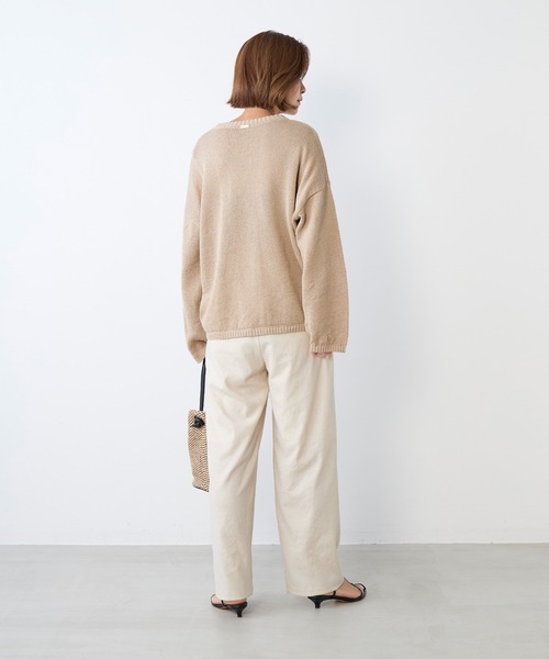 MICA&DEAL(マイカ&ディール)の「リネンライクイージーパンツ(その他パンツ・レディース・ライトベージュ/ブラック/ベージュ・FREE)」の7枚目の写真