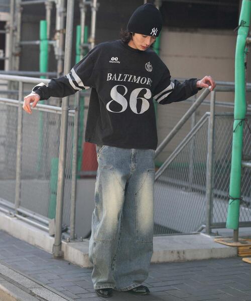 WEGO（ウィゴー）の「WEGO/【26年春夏新作】ナンバリングT(LS)（Tシャツ/カットソー・メンズ・レッド/ネイビー/ブラック・MEDIUM/LARGE）」の21枚目の写真