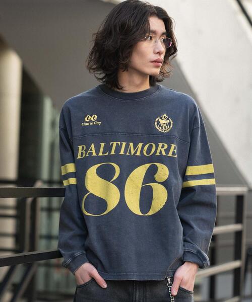 WEGO（ウィゴー）の「WEGO/【26年春夏新作】ナンバリングT(LS)（Tシャツ/カットソー・メンズ・レッド/ネイビー/ブラック・MEDIUM/LARGE）」の14枚目の写真