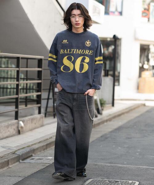 WEGO（ウィゴー）の「WEGO/【26年春夏新作】ナンバリングT(LS)（Tシャツ/カットソー・メンズ・レッド/ネイビー/ブラック・MEDIUM/LARGE）」の17枚目の写真