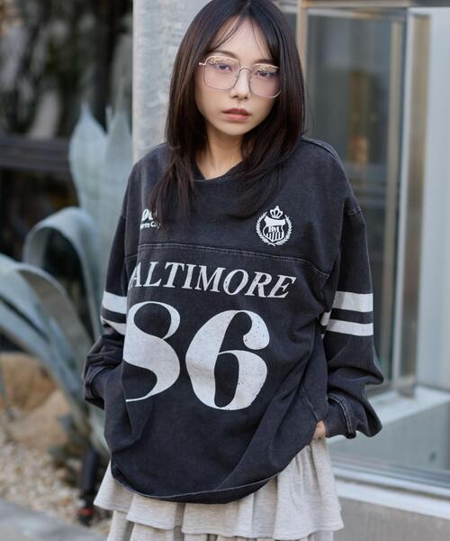 WEGO（ウィゴー）の「WEGO/【26年春夏新作】ナンバリングT(LS)（Tシャツ/カットソー・メンズ・レッド/ネイビー/ブラック・MEDIUM/LARGE）」の10枚目の写真