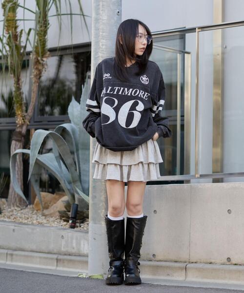 WEGO（ウィゴー）の「WEGO/【26年春夏新作】ナンバリングT(LS)（Tシャツ/カットソー・メンズ・レッド/ネイビー/ブラック・MEDIUM/LARGE）」の12枚目の写真
