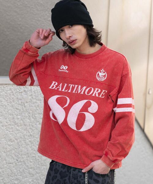 WEGO（ウィゴー）の「WEGO/【26年春夏新作】ナンバリングT(LS)（Tシャツ/カットソー・メンズ・レッド/ネイビー/ブラック・MEDIUM/LARGE）」の19枚目の写真