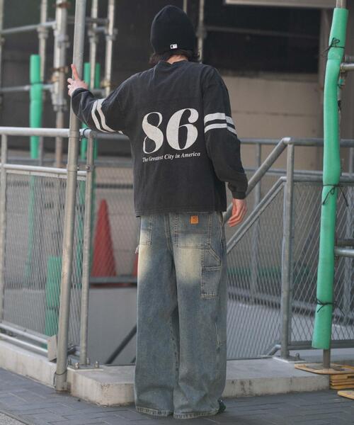 WEGO（ウィゴー）の「WEGO/【26年春夏新作】ナンバリングT(LS)（Tシャツ/カットソー・メンズ・レッド/ネイビー/ブラック・MEDIUM/LARGE）」の9枚目の写真