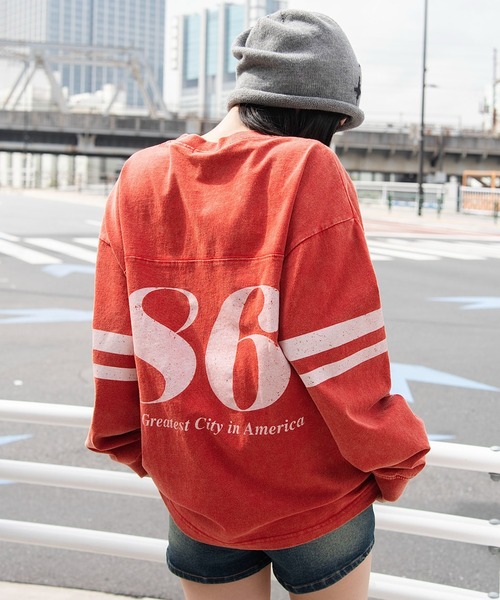 WEGO（ウィゴー）の「WEGO/【26年春夏新作】ナンバリングT(LS)（Tシャツ/カットソー・メンズ・レッド/ネイビー/ブラック・MEDIUM/LARGE）」の16枚目の写真