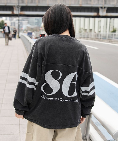WEGO（ウィゴー）の「WEGO/【26年春夏新作】ナンバリングT(LS)（Tシャツ/カットソー・メンズ・レッド/ネイビー/ブラック・MEDIUM/LARGE）」の5枚目の写真