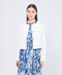 EPOCA（エポカ）の「ストレッチデニム ノーカラージャケット（デニムジャケット）」