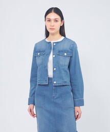 EPOCA（エポカ）の「ストレッチデニム ノーカラージャケット（デニムジャケット）」
