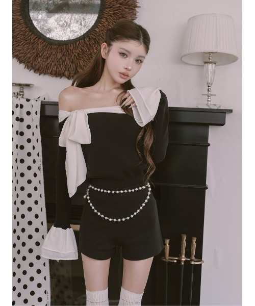 Darich❤︎ニットコンビクラシカルブラウス❤︎ダーリッチ Darich（ダーリッチ） セットアップ FREE アイボリー レディース