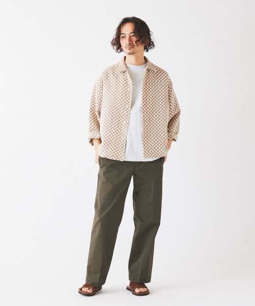 JOURNAL STANDARD relume（ジャーナルスタンダード　レリューム）の「INDIA COTTON ”チェッカー” クロシェシャツ（シャツ/ブラウス・メンズ・ブルー系その他/モスグリーン/ブラック/シャーベット・MEDIUM/LARGE）」の10枚目の写真