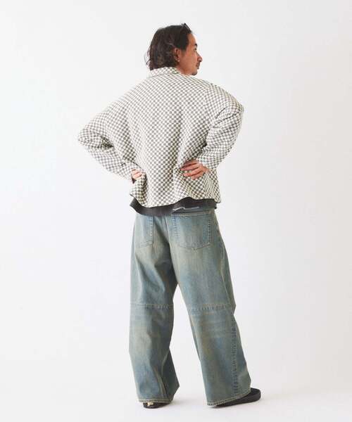 JOURNAL STANDARD relume（ジャーナルスタンダード　レリューム）の「INDIA COTTON ”チェッカー” クロシェシャツ（シャツ/ブラウス・メンズ・ブルー系その他/モスグリーン/ブラック/シャーベット・MEDIUM/LARGE）」の13枚目の写真