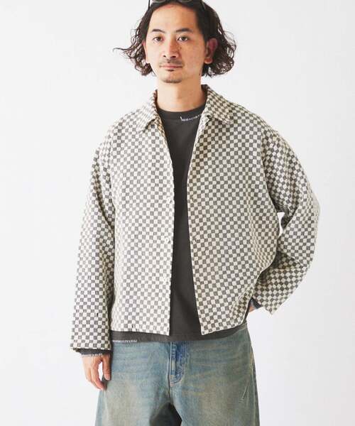 JOURNAL STANDARD relume（ジャーナルスタンダード　レリューム）の「INDIA COTTON ”チェッカー” クロシェシャツ（シャツ/ブラウス・メンズ・ブルー系その他/モスグリーン/ブラック/シャーベット・MEDIUM/LARGE）」の14枚目の写真