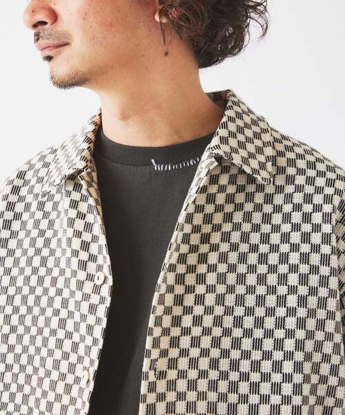 JOURNAL STANDARD relume（ジャーナルスタンダード　レリューム）の「INDIA COTTON ”チェッカー” クロシェシャツ（シャツ/ブラウス・メンズ・ブルー系その他/モスグリーン/ブラック/シャーベット・MEDIUM/LARGE）」の18枚目の写真