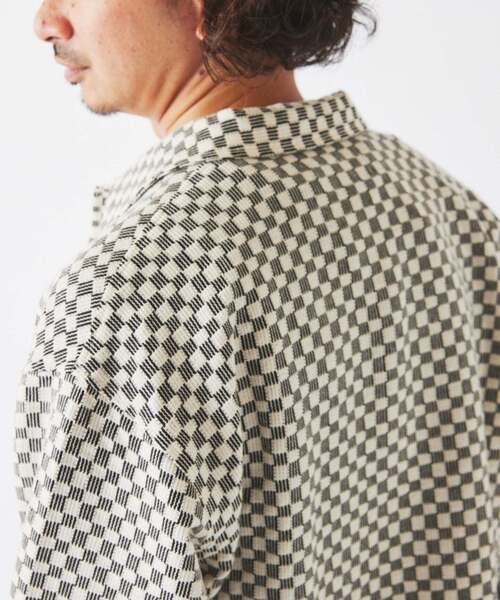JOURNAL STANDARD relume（ジャーナルスタンダード　レリューム）の「INDIA COTTON ”チェッカー” クロシェシャツ（シャツ/ブラウス・メンズ・ブルー系その他/モスグリーン/ブラック/シャーベット・MEDIUM/LARGE）」の19枚目の写真
