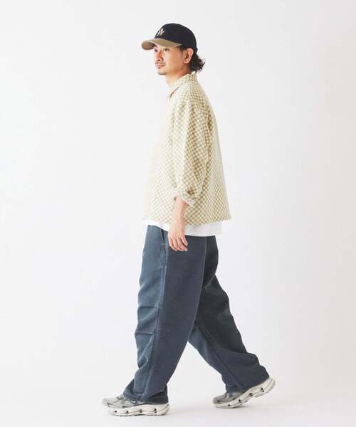 JOURNAL STANDARD relume（ジャーナルスタンダード　レリューム）の「INDIA COTTON ”チェッカー” クロシェシャツ（シャツ/ブラウス・メンズ・ブルー系その他/モスグリーン/ブラック/シャーベット・MEDIUM/LARGE）」の22枚目の写真