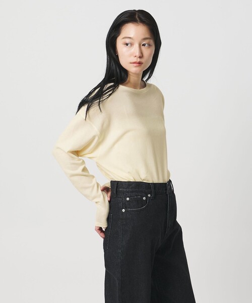 MARW UNITED ARROWS(マルゥ ユナイテッドアローズ)の「<MARW UNITED ARROWS>シアー スウェット プルオーバー(スウェット・レディース・グレー系/ブラック/オフホワイト・FREE)」の10枚目の写真