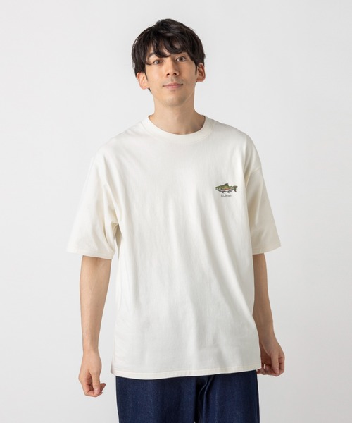 L.L.Bean(エルエルビーン)の「【JAPAN EDITION】モリル・ショートスリーブ・チェスト・グラフィック・ティ(Tシャツ/カットソー・メンズ・グレー/ホワイト/ブルーグリーン/ネイビー/オレンジ・LARGE/MEDIUM/SMALL)」の2枚目の写真