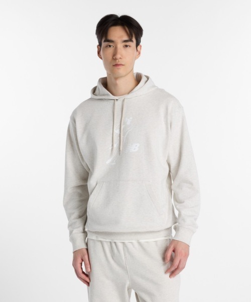 NEW BALANCE(ニューバランス)の「New Balance 大谷翔平 Always On Logo Hoodie(ニューバランス 大谷翔平オールウェイズオンロゴフーディ)(パーカー・メンズ・グレー系/ブラック系・MEDIUM/LARGE/X-LARGE/SMALL/XX-LARGE)」の2枚目の写真
