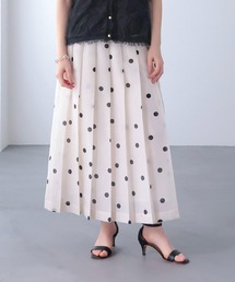 Jines（ジネス）の「ドット柄プリーツスカート（スカート）」
