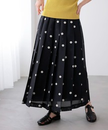 Jines（ジネス）の「ドット柄プリーツスカート（スカート）」