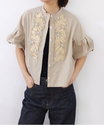 Marilyn Moon（マリリンムーン）の「balloon sleeve code embroidery pearl blouse（シャツ/ブラウス）」