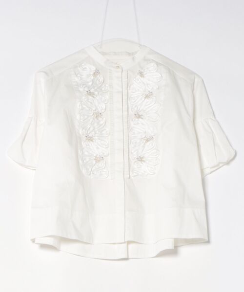 Marilyn Moon(マリリンムーン)の「balloon sleeve code embroidery pearl blouse(シャツ/ブラウス・レディース・ホワイト/ネイビー/ライトベージュ・FREE)」の20枚目の写真