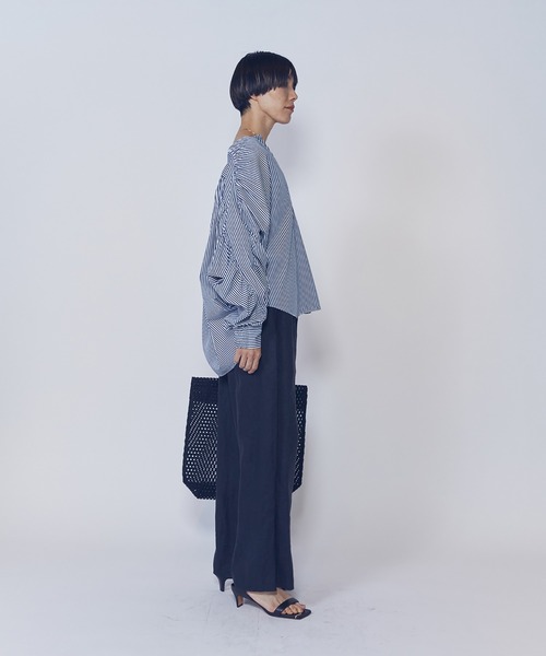 1er Arrondissement(プルミエアロンディスモン)の「ウォッシュリネンイージーパンツ(その他パンツ・レディース・ベージュ/ブラック系その他3・38/36)」の9枚目の写真