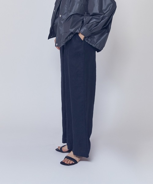 1er Arrondissement(プルミエアロンディスモン)の「ウォッシュリネンイージーパンツ(その他パンツ・レディース・ベージュ/ブラック系その他3・38/36)」の10枚目の写真