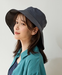 Honeys（ハニーズ）の「【接触冷感・吸水速乾・ＵＶカット・遮熱】遮光１００％つば広ハット（ハット）」