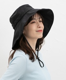 Honeys（ハニーズ）の「【接触冷感・吸水速乾・ＵＶカット・遮熱】遮光１００％つば広ハット（ハット）」