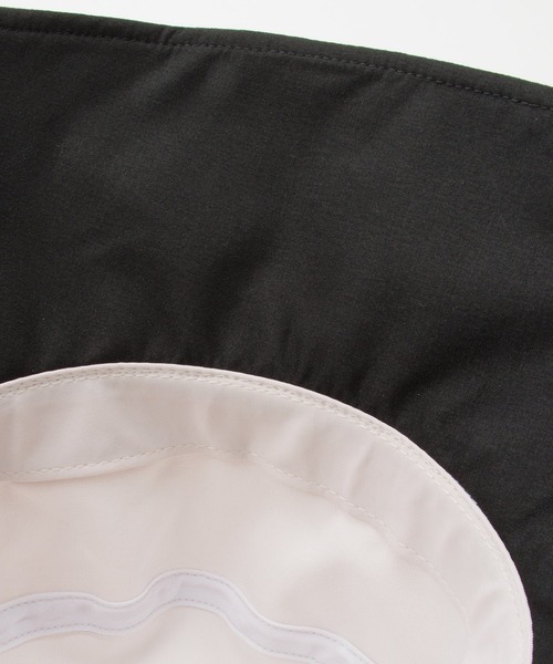 Honeys（ハニーズ）の「【接触冷感・吸水速乾・ＵＶカット・遮熱】遮光１００％つば広ハット（ハット・レディース・チャコール/ライトグレー系/ブラック/ライトベージュ・FREE）」の7枚目の写真