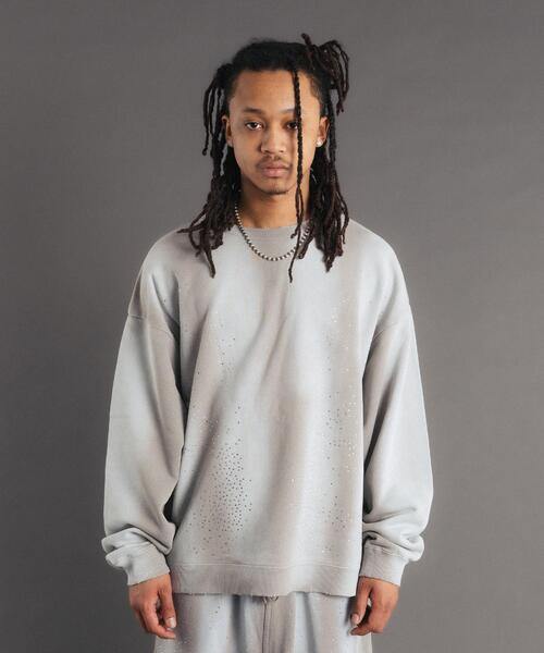 FR(13)NDS(フレンズ)の「FR(13)NDS/フレンズ/STONE SW CREWNECK(スウェット・メンズ・グレー/ブルー・L/M)」の1枚目の写真