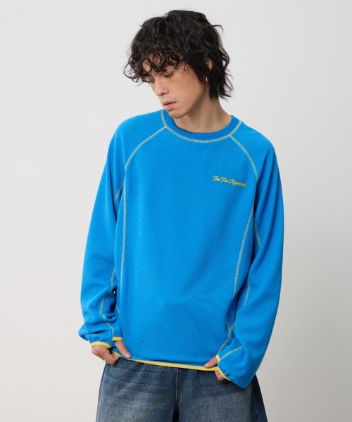 AsRiRe(アスリレイ)の「26ss Contrast Stitch Back Logo Pullover/配色ステッチバックロゴプルオーバー(スウェット・メンズ・ブラック/アイボリー/ブルー・L)」の5枚目の写真