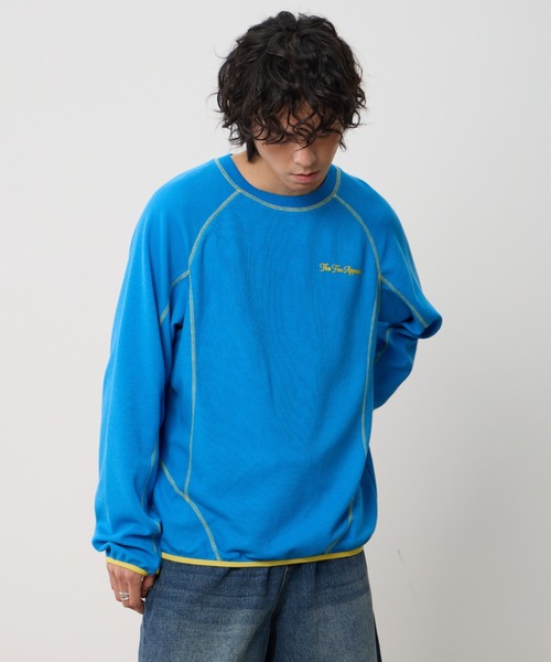 AsRiRe(アスリレイ)の「26ss Contrast Stitch Back Logo Pullover/配色ステッチバックロゴプルオーバー(スウェット・メンズ・ブラック/アイボリー/ブルー・L)」の9枚目の写真
