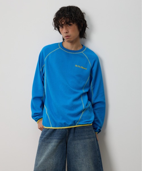 AsRiRe(アスリレイ)の「26ss Contrast Stitch Back Logo Pullover/配色ステッチバックロゴプルオーバー(スウェット・メンズ・ブラック/アイボリー/ブルー・L)」の14枚目の写真