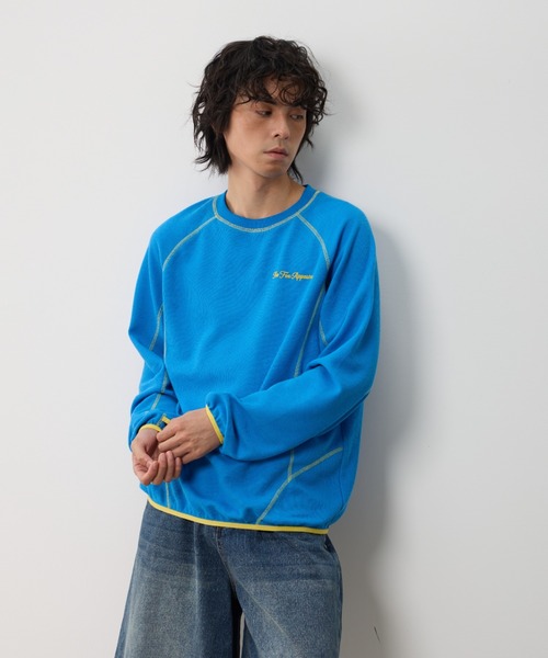 AsRiRe(アスリレイ)の「26ss Contrast Stitch Back Logo Pullover/配色ステッチバックロゴプルオーバー(スウェット・メンズ・ブラック/アイボリー/ブルー・L)」の15枚目の写真