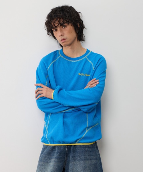 AsRiRe(アスリレイ)の「26ss Contrast Stitch Back Logo Pullover/配色ステッチバックロゴプルオーバー(スウェット・メンズ・ブラック/アイボリー/ブルー・L)」の17枚目の写真