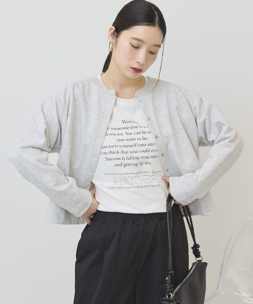 AMERICAN HOLIC（アメリカンホリック）の「リングドットボタンカーディガン（カーディガン/ボレロ・レディース・グレー系その他/ダークネイビー/グリーン・M/L）」の2枚目の写真