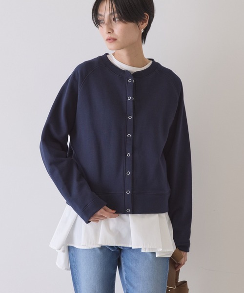 AMERICAN HOLIC（アメリカンホリック）の「リングドットボタンカーディガン（カーディガン/ボレロ・レディース・グレー系その他/ダークネイビー/グリーン・M/L）」の21枚目の写真