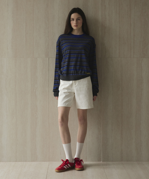 STUDIO&PARC(スタジオアンドパルク)の「Multi Striped Knit_Grey(ニット/セーター・レディース・グレー・FREE)」の2枚目の写真