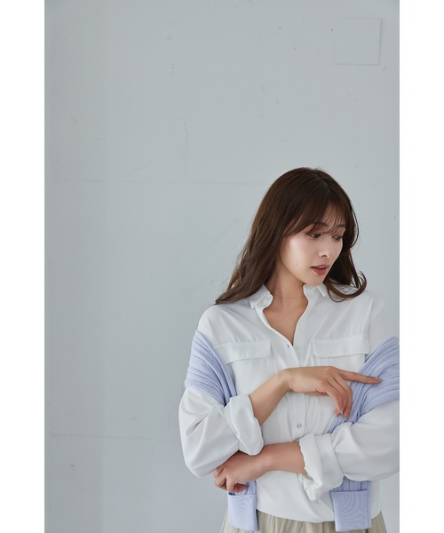 Her lip to(ハーリップトゥー)の「Eyelet Knit Cardigan(カーディガン/ボレロ・レディース・ミント/オフホワイト/ネイビー/サックスブルー/イエロー・FREE)」の17枚目の写真
