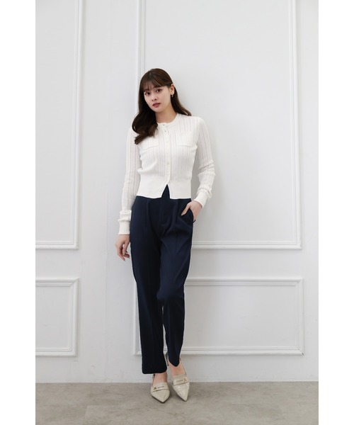 Her lip to(ハーリップトゥー)の「Eyelet Knit Cardigan(カーディガン/ボレロ・レディース・ミント/オフホワイト/ネイビー/サックスブルー/イエロー・FREE)」の15枚目の写真