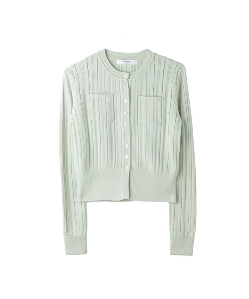 トップス herlipto Eyelet Knit Cardigan Eyelet Knit Cardigan（カーディガン/ボレロ）｜Her lip to（ハー